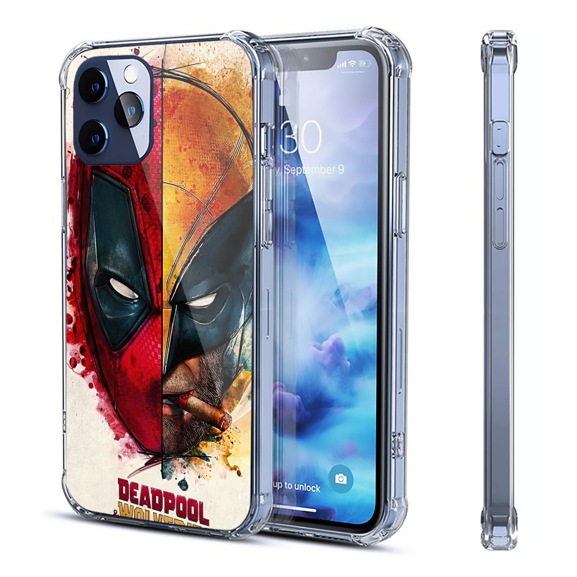 （画像用） Deadpool デッドプール 【iPhone 12シリーズ対応】透明スマホケース（クリアソフトケース）